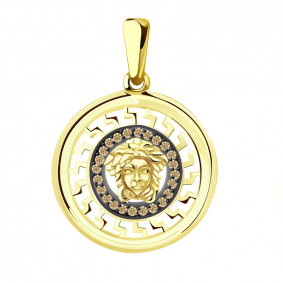 Подвеска из лимонного золота Александра п1105-20сл-ш с фианитом п1105-20сл-ш фото