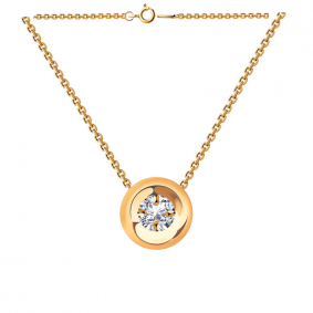 Золотое колье Александра п1159-62ск с Swarovski п1159-62ск фото