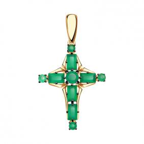 Золотая подвеска Александра п1162-12ск с агатом п1162-12ск фото