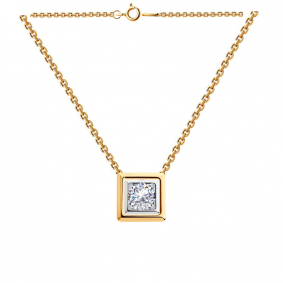 Золотое колье Александра п1164-62сбк с Swarovski п1164-62сбк фото