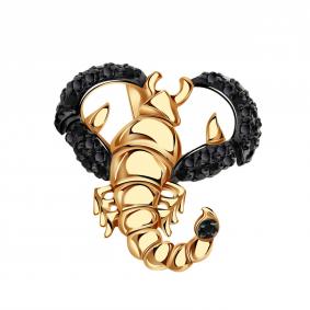 Золотая подвеска Александра п1171-20ск-ч с фианитом п1171-20ск-ч фото