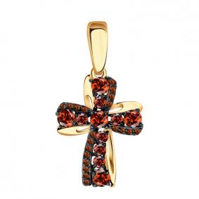 Золотая подвеска Александра п1187-20ск-к с фианитом п1187-20ск-к фото