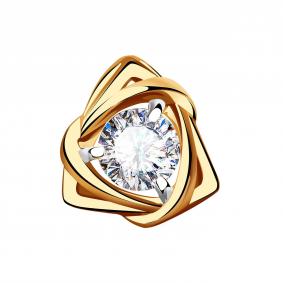 Золотая подвеска Александра п1204ск с фианитом п1204ск фото