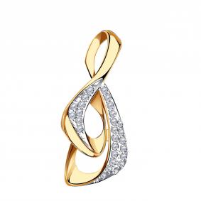 Золотая подвеска Александра п1205ск с фианитом п1205ск фото