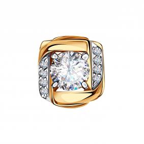 Золотая подвеска Александра п1207ск с фианитом п1207ск фото