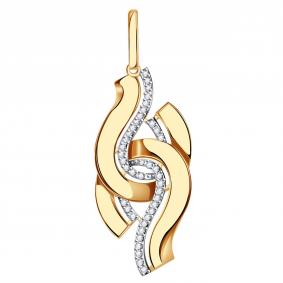 Золотая подвеска Александра п1238ск с фианитом п1238ск фото