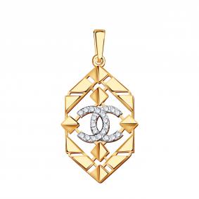 Золотая подвеска Александра п1285ск с фианитом п1285ск фото