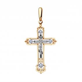 Золотая подвеска Александра п669сбк с фианитом п669сбк фото