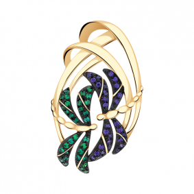 Золотая подвеска Александра п727ск с фианитом п727ск фото