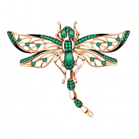 Золотая подвеска-брошь Александра с агатом и фианитом п739-12ск-з п739-12ск-з фото