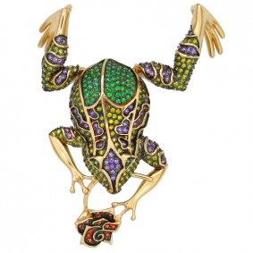 Золотая подвеска Александра с подвижным элементом и фианитом п803-20ск-зксаси п803-20ск-зксаси фото