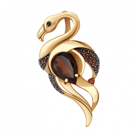 Золотая подвеска Александра п820-34ск с фианитом и ситаллом п820-34ск фото