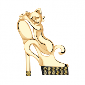 Золотая подвеска Александра п846-20ск-ш с фианитом п846-20ск-ш фото