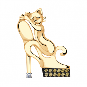 Золотая подвеска Александра п846-20ск с фианитом п846-20ск фото