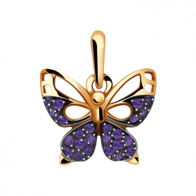 Золотая подвеска Александра п884-20ск-ф с фианитом п884-20ск-ф фото