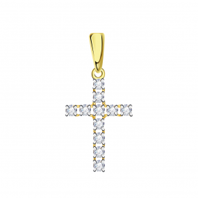 Подвеска из лимонного золота Александра п897-62сл с Swarovski п897-62сл фото