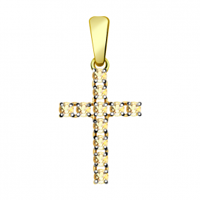 Подвеска из лимонного золота Александра п897-81сл с Swarovski п897-81сл фото