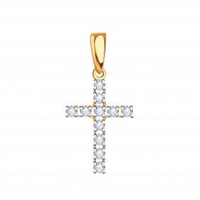 Золотая подвеска Александра п897ск с фианитом п897ск фото