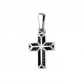 Подвеска из белого золота Александра п921-20сб с фианитом и эмалью п921-20сб фото