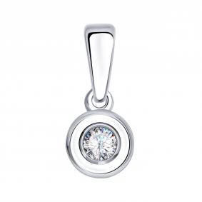 Подвеска из белого золота Александра п938-62сб с Swarovski п938-62сб фото