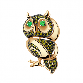 Золотая подвеска Александра п951-20ск-жз с фианитом п951-20ск-жз фото