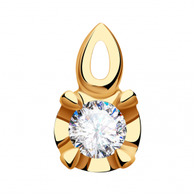 Золотая подвеска Александра п957-62ск с Swarovski п957-62ск фото