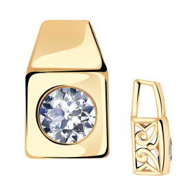 Золотая подвеска Александра п960-62ск с Swarovski п960-62ск фото