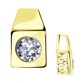 Подвеска из лимонного золота Александра п960-62сл с Swarovski п960-62сл фото