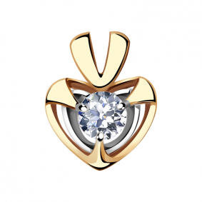 Золотая подвеска Александра п961-62сбк с Swarovski п961-62сбк фото