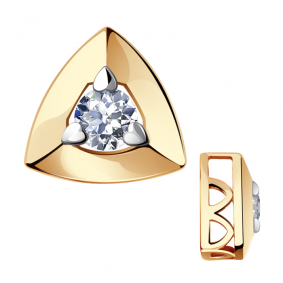 Золотая подвеска Александра п962-62ск с Swarovski п962-62ск фото