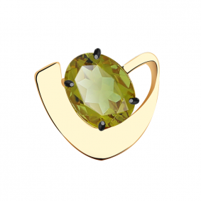 Золотая подвеска Александра п985-48ск с султанитом п985-48ск фото