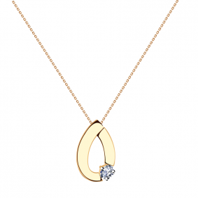 Золотая подвеска Александра п989-62ск с Swarovski п989-62ск фото