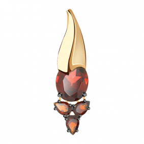 Золотая подвеска Александра с ситаллом цвета Гранат п997-34ск п997-34ск фото