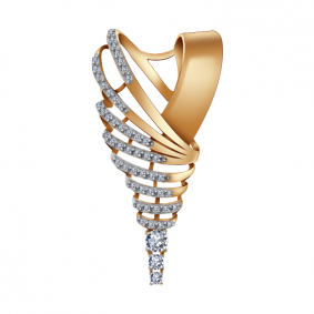 Золотая подвеска Александра п999ск с фианитом п999ск фото