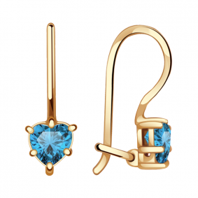 Золотые серьги Александра с111-20ск-г с фианитом с111-20ск-г фото