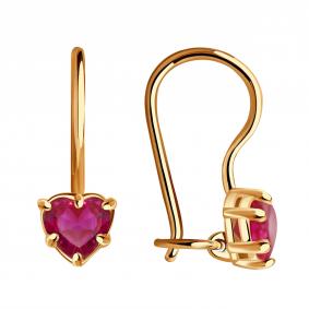 Золотые серьги Александра с111-20ск-р-1 с фианитом с111-20ск-р-1 фото