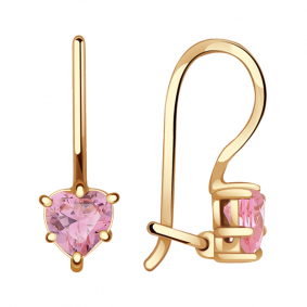 Золотые серьги Александра с111-20ск-р с фианитом с111-20ск-р фото