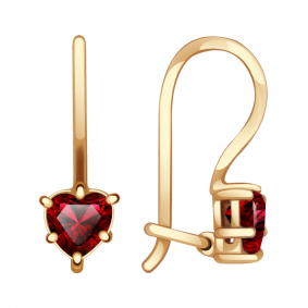 Золотые серьги Александра с111-20ск с фианитом с111-20ск фото