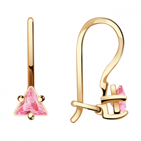 Золотые серьги Александра с151-20ск с фианитом с151-20ск фото