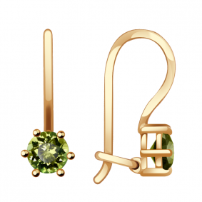 Золотые серьги Александра с264-20с с фианитом с264-20с фото