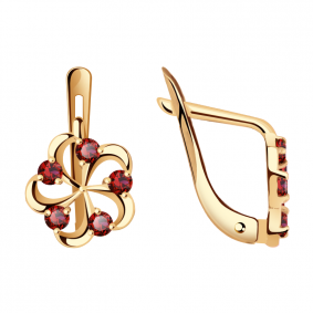 Золотые серьги Александра с500-20ск с фианитом с500-20ск фото