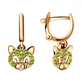 Золотые серьги Александра с522-20ск-са с фианитом с522-20ск-са фото