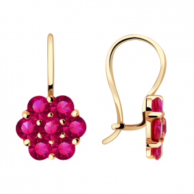 Золотые серьги Александра с537-20ск-р с фианитом с537-20ск-р фото