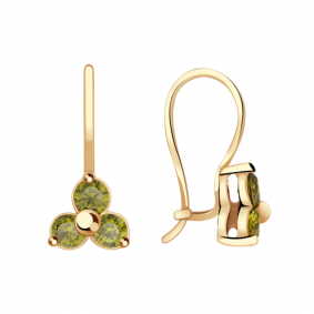 Золотые серьги Александра с540-20ск-са с фианитом с540-20ск-са фото