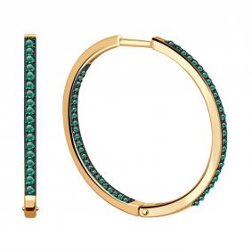 Золотые серьги Александра с559-20ск-з с фианитом с559-20ск-з фото