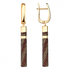 Золотые серьги Александра с614-20ск-кш с фианитом с614-20ск-кш фото