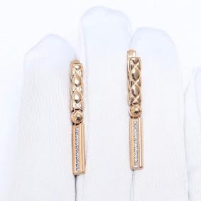 Золотые серьги Александра с715ск с фианитом с715ск фото