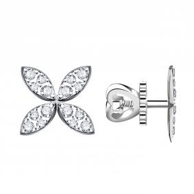 Серьги из белого золота Александра с751сб с фианитом с751сб фото