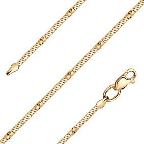 Золотая цепь плетение Снейк (Тонда) Александра цт023ск цт023ск фото
