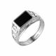Серебряное кольцо Караваевская ювелирная фабрика 51-0076ю с ониксом